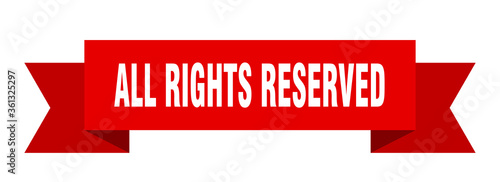 all rights reserved ribbon. all rights reserved isolated band sign. all rights reserved banner