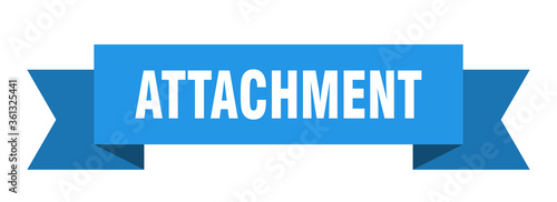 attachment ribbon. attachment isolated band sign. attachment banner