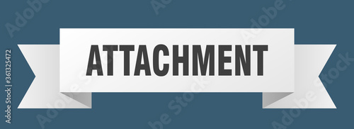 attachment ribbon. attachment isolated band sign. attachment banner