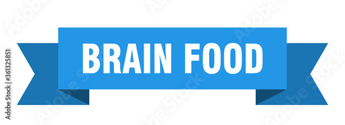 brain food ribbon. brain food isolated band sign. brain food banner