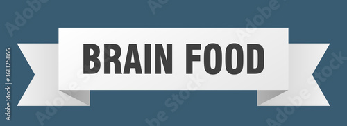 brain food ribbon. brain food isolated band sign. brain food banner