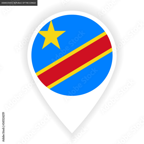 Democratic republic of Congo marker flag icon with shadow on white background. Democratic republic of Congo pin icon isolated on white background. Free Download Democratic republic of Congo marker flag icon with shadow on white background. Democratic republic of Congo pin icon isolated on white background. - GFXLoad
