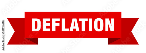 deflation ribbon. deflation isolated band sign. deflation banner