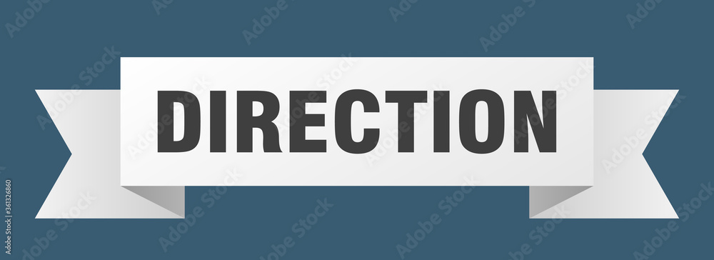 direction ribbon. direction isolated band sign. direction banner direction ribbon. direction isolated band sign. direction banner