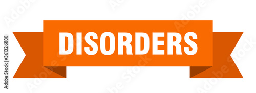 disorders ribbon. disorders isolated band sign. disorders banner