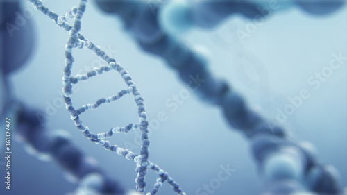 3d Render Dna Structure Abstract Background