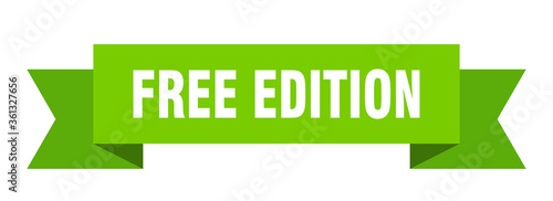free edition ribbon. free edition isolated band sign. free edition banner
