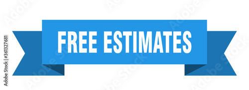 free estimates ribbon. free estimates isolated band sign. free estimates banner