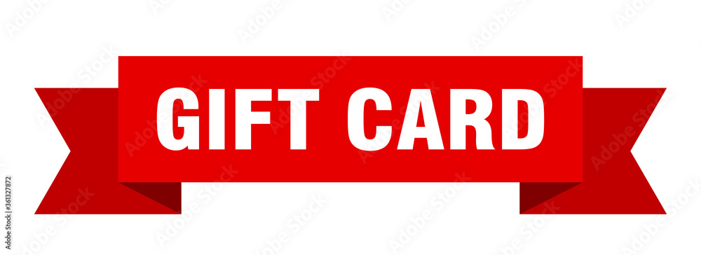 gift card ribbon. gift card isolated band sign. gift card banner gift card ribbon. gift card isolated band sign. gift card banner