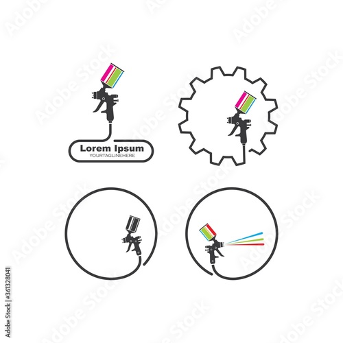 spraygun vector icon illustration design