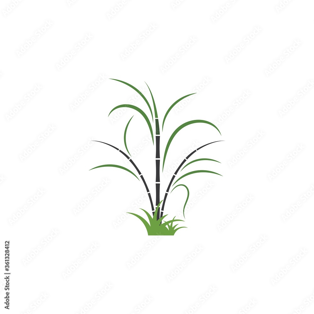 Naklejka premium sugar cane vector icon illustration