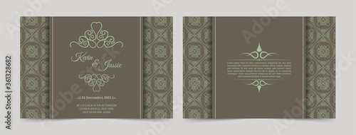 Luxury vintage golden vector invitation card template © Zein Republic Studio