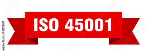 iso 45001 ribbon. iso 45001 isolated band sign. iso 45001 banner