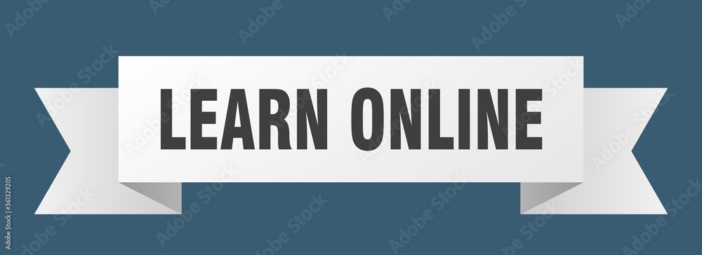 learn online ribbon. learn online isolated band sign. learn online banner learn online ribbon. learn online isolated band sign. learn online banner