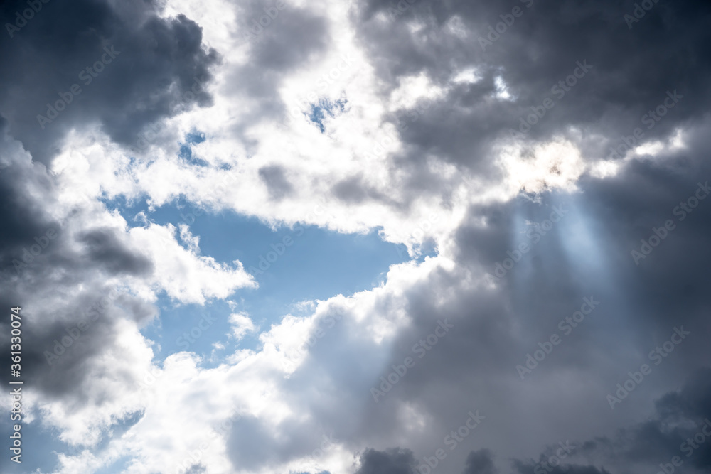 Fototapeta premium Blue sky and lots small clouds