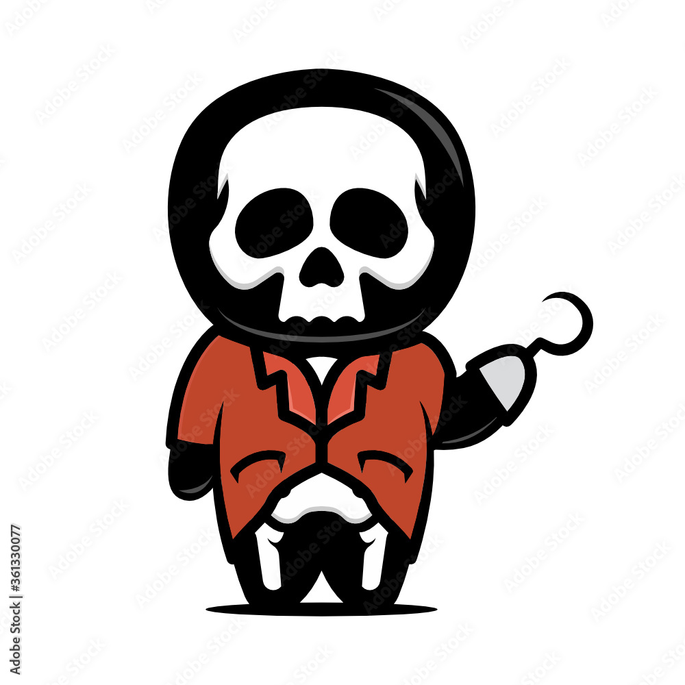 Cute skeleton mascot pirates themes design Cute skeleton mascot pirates themes design