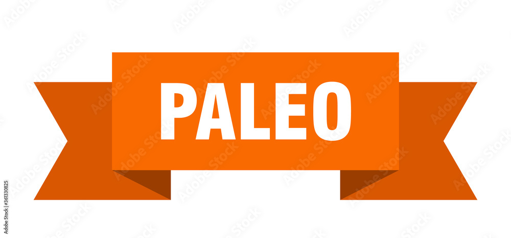 paleo ribbon. paleo isolated band sign. paleo banner paleo ribbon. paleo isolated band sign. paleo banner