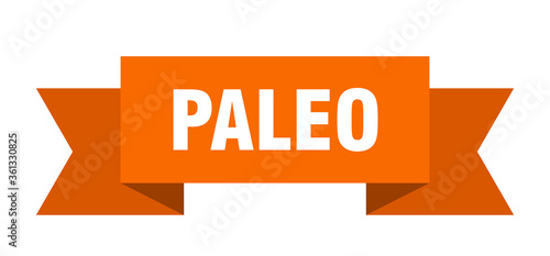 paleo ribbon. paleo isolated band sign. paleo banner