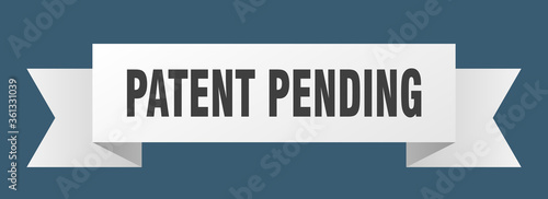 patent pending ribbon. patent pending isolated band sign. patent pending banner