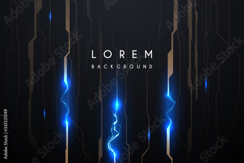 Abstract technology background with lightning effect
