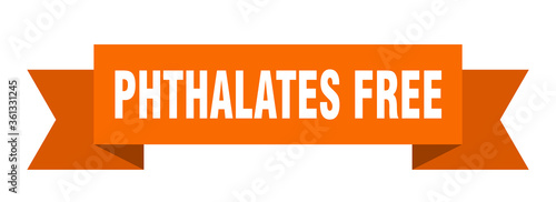 phthalates free ribbon. phthalates free isolated band sign. phthalates free banner