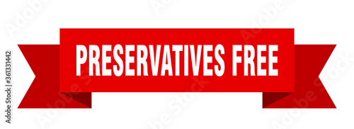 preservatives free ribbon. preservatives free isolated band sign. preservatives free banner