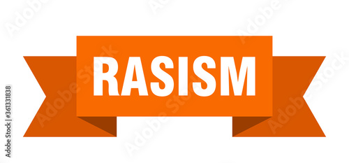 rasism ribbon. rasism isolated band sign. rasism banner