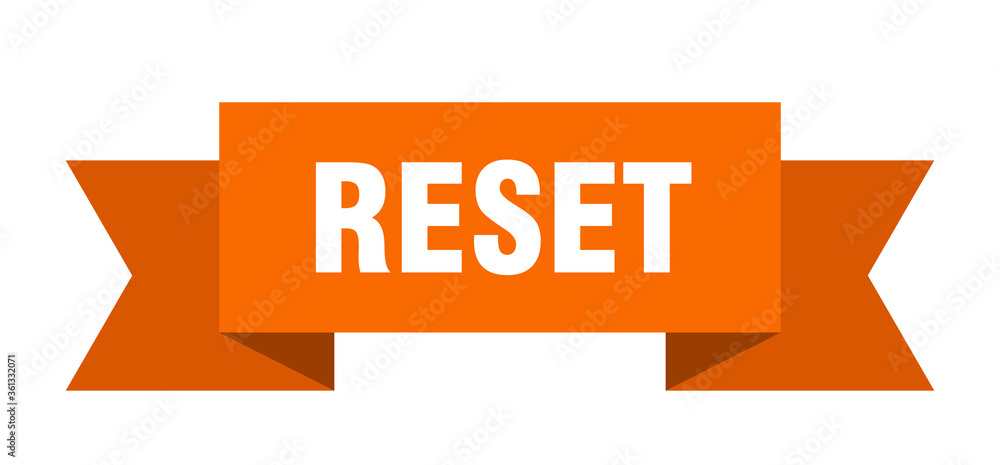 reset ribbon. reset isolated band sign. reset banner reset ribbon. reset isolated band sign. reset banner
