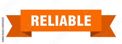reliable ribbon. reliable isolated band sign. reliable banner