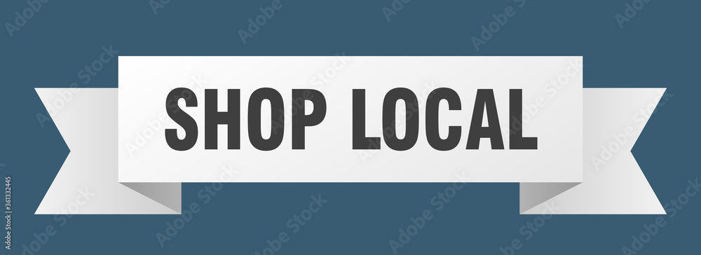 shop local ribbon. shop local isolated band sign. shop local banner