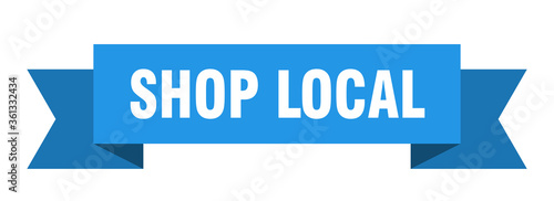 shop local ribbon. shop local isolated band sign. shop local banner