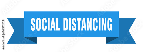 social distancing ribbon. social distancing isolated band sign. social distancing banner