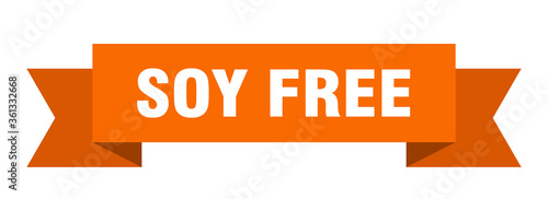 soy free ribbon. soy free isolated band sign. soy free banner