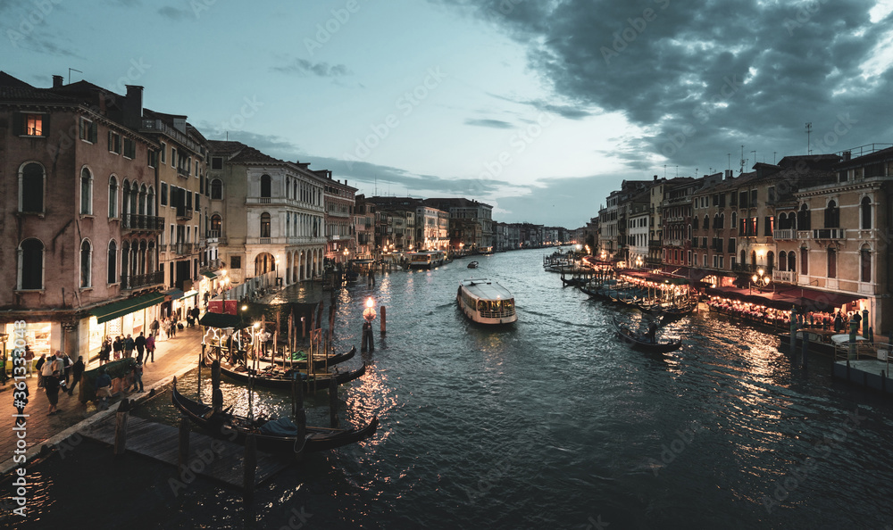 Fototapeta premium Grand Canal in sunset time, Venice, Italy