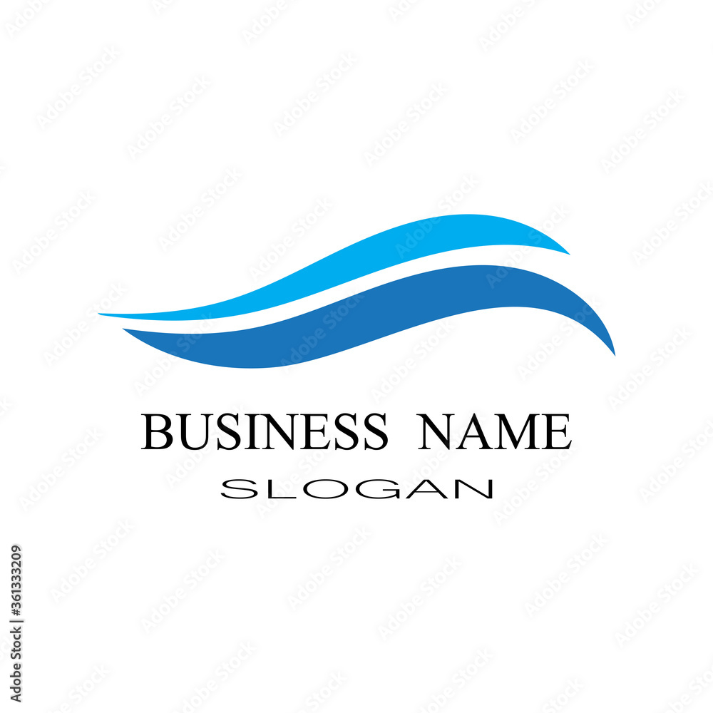 Waves Logo Template vector symbol Waves Logo Template vector symbol