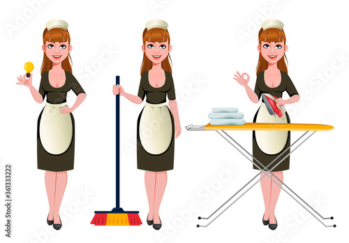 Maid, cleaning lady, cleaning woman
