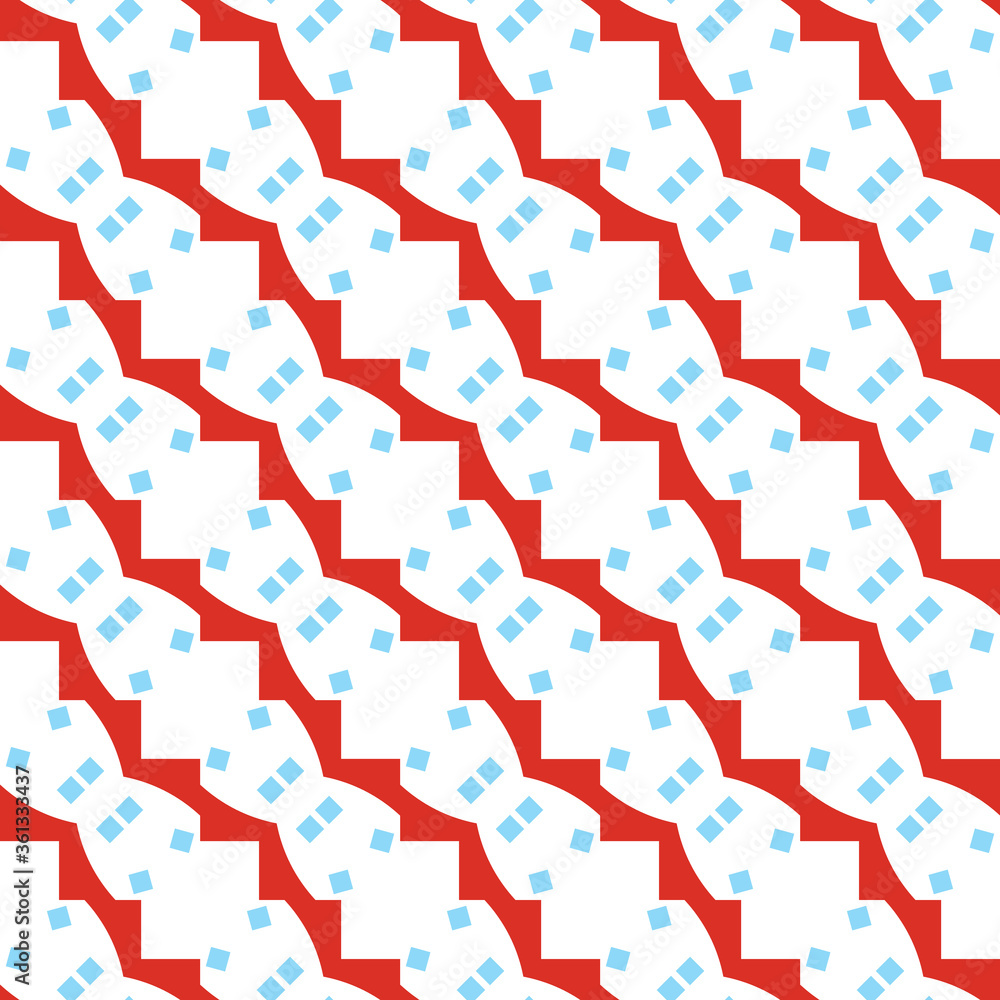 Vector seamless pattern texture background with geometric shapes, colored in red, blue, white colors. Vector seamless pattern texture background with geometric shapes, colored in red, blue, white colors.