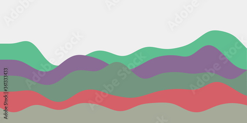 Abstract vivid hills background. Colorful waves cool vector illustration. © Eugene Ga