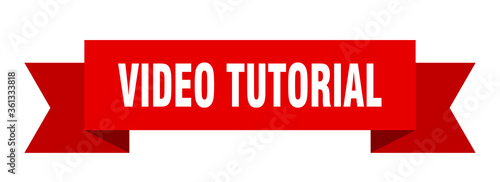 video tutorial ribbon. video tutorial isolated band sign. video tutorial banner