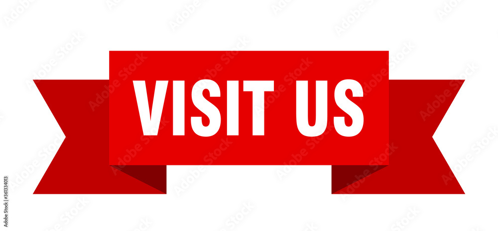 visit us ribbon. visit us isolated band sign. visit us banner visit us ribbon. visit us isolated band sign. visit us banner