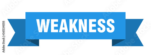 weakness ribbon. weakness isolated band sign. weakness banner