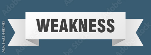 weakness ribbon. weakness isolated band sign. weakness banner