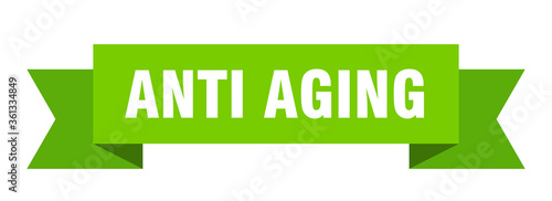anti aging ribbon. anti aging isolated band sign. anti aging banner