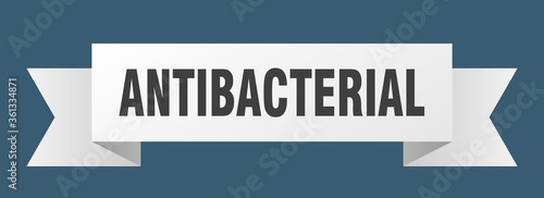antibacterial ribbon. antibacterial isolated band sign. antibacterial banner