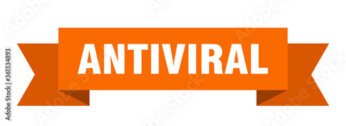 antiviral ribbon. antiviral isolated band sign. antiviral banner