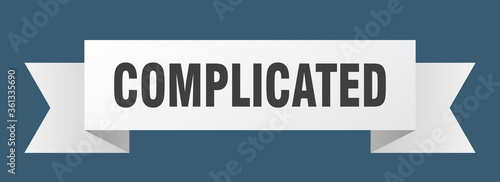 complicated ribbon. complicated isolated band sign. complicated banner