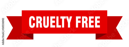 cruelty free ribbon. cruelty free isolated band sign. cruelty free banner