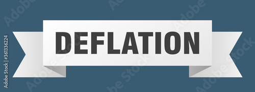 deflation ribbon. deflation isolated band sign. deflation banner