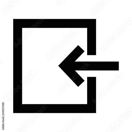 enter arrow symbol icon  silhouette style