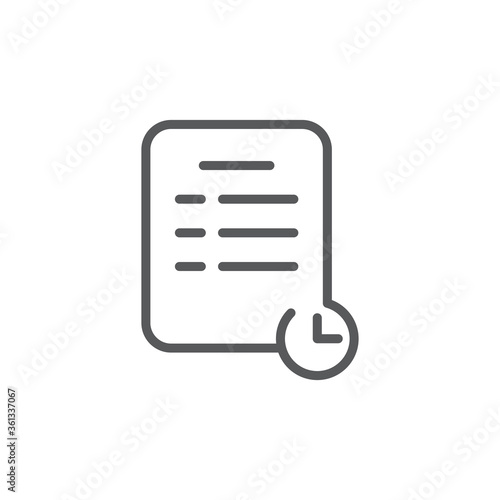 Purchase history vector icon symbol isolated on white background